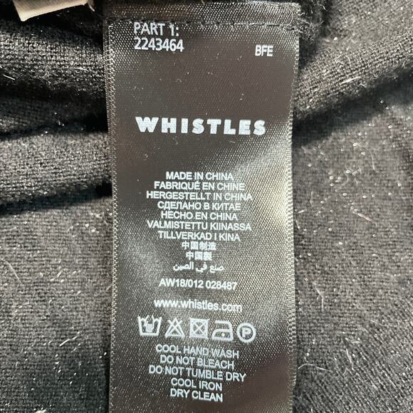 Whistles Sweater Womens 6 Black Etoiles Metallic Shiny Soft Cozy Crewneck - Picture 5 of 9